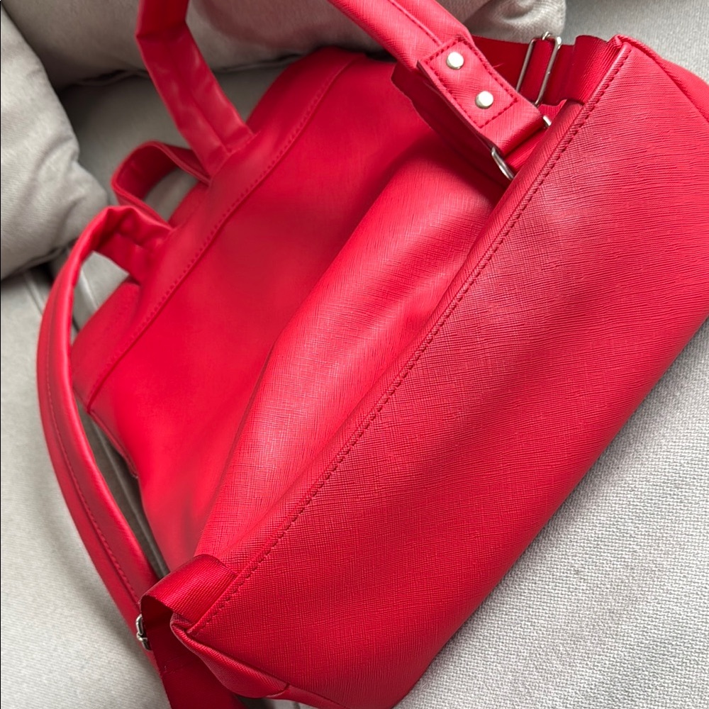 Red Backpack With Mickey Mouse Patch - image 4